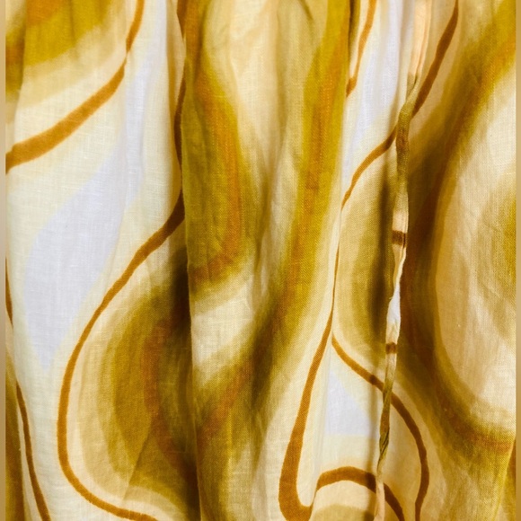 Faithfull the Brand “la puede a” linen halter maxi dress in yellow print. 8 - Picture 7 of 13